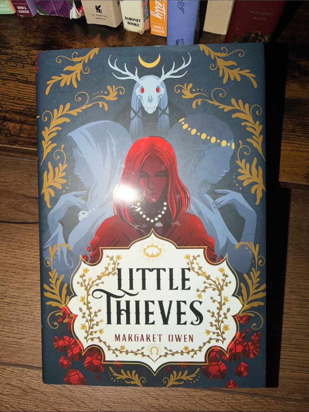 Little Thieves by Margaret Owen - Decorative Red & Navy Book Cover